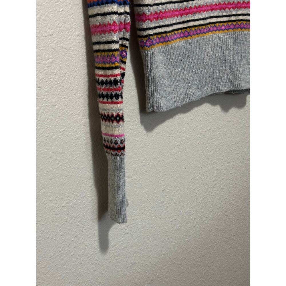 Women’s Gap Crazy Fair Isle Wool Blend Crew Neck Sweater, size M Medium - Picture 2 of 5